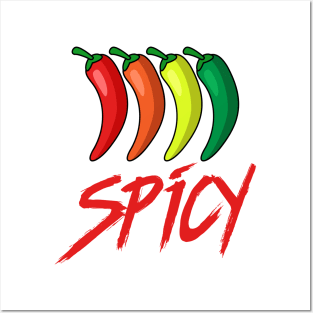 Spicy Hot Peppers Spicy Food Lover Posters and Art